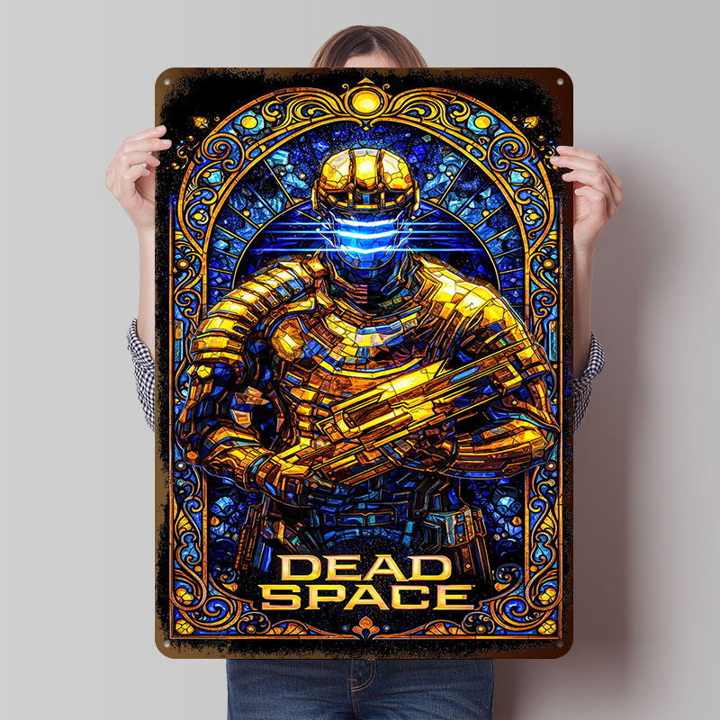 Retro Gaming Space - Dead Space Vitray Sanat Posteri Özelleştirilmiş