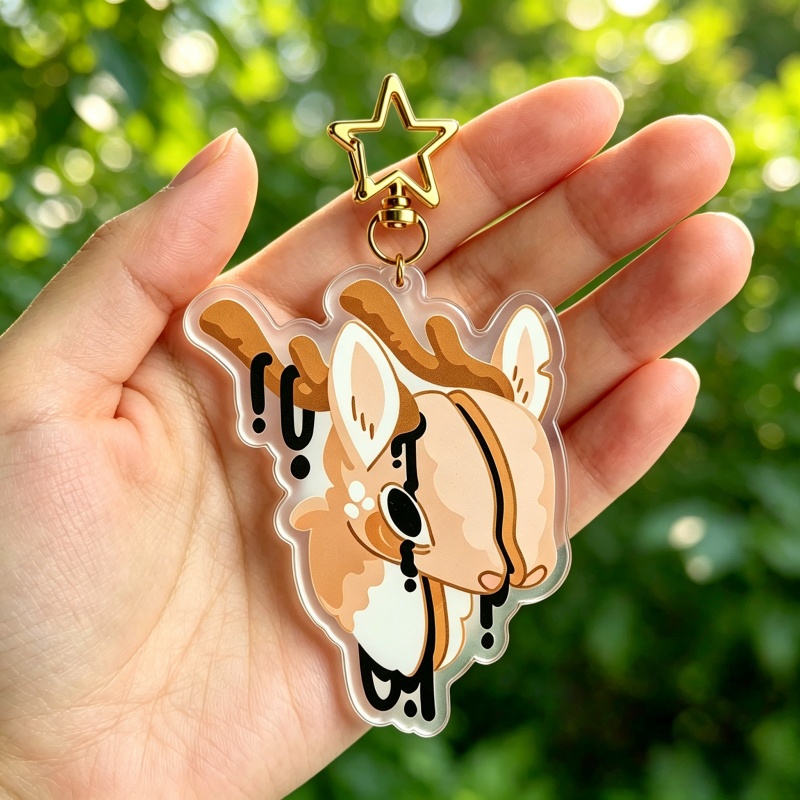 Retro Gaming Keychain - Damlayan Gore Geyik Akrilik Anahtarlık Gotik