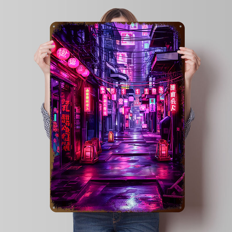 Retro Gaming Tokyo - Tokyo Nights Cyberpunk Posteri Özelleştirilmiş Vintage