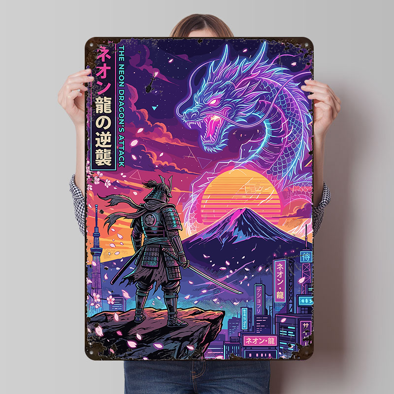 Retro Gaming Tokyo - Samuray Vs Neon Ejderha Cyberpunk Tokyo