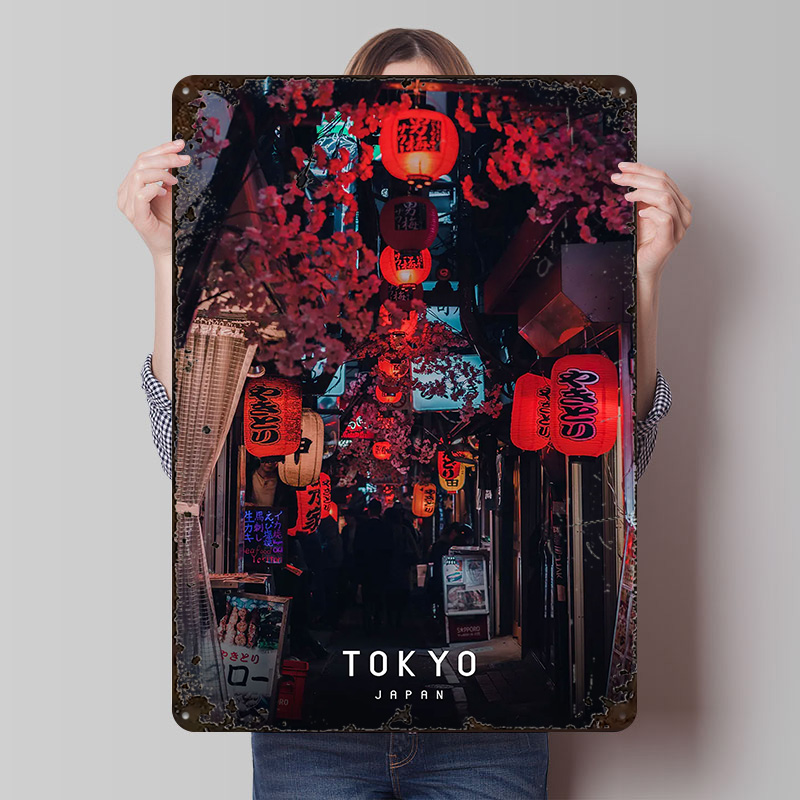 Retro Gaming Tokyo - Tokyo baskılı posterler özelleştirilebilir duvar sanatı