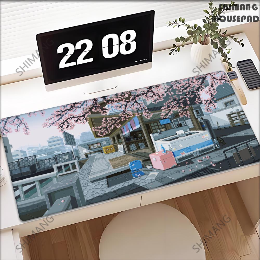 Retro Gaming Tokyo - Retro Vaporwave Mousepad Neon Tokyo Sokak