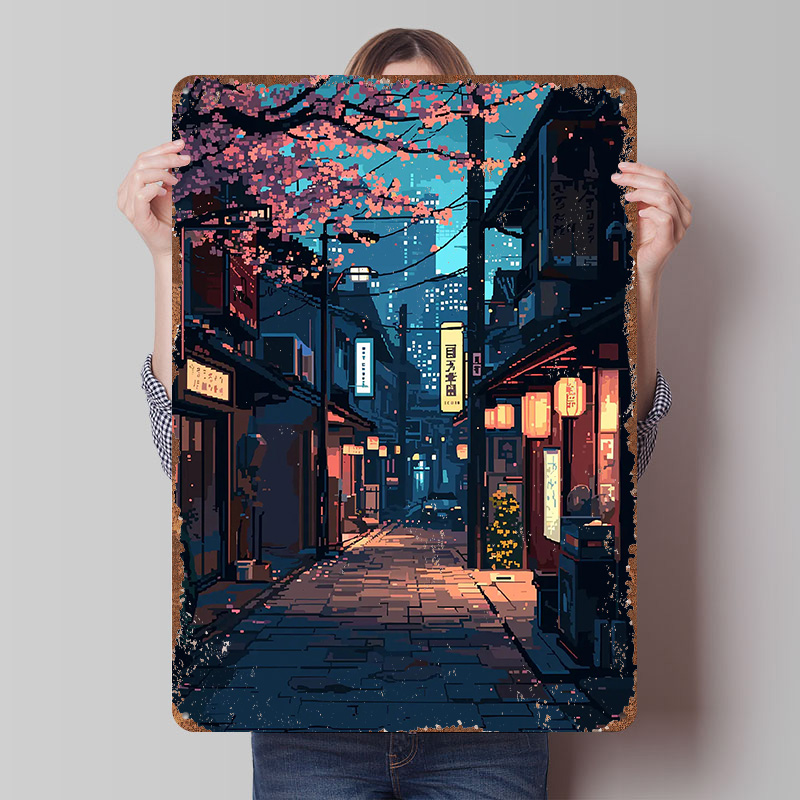 Retro Gaming Tokyo - Tokyo Japonya Piksel Sanatı Teneke Levha