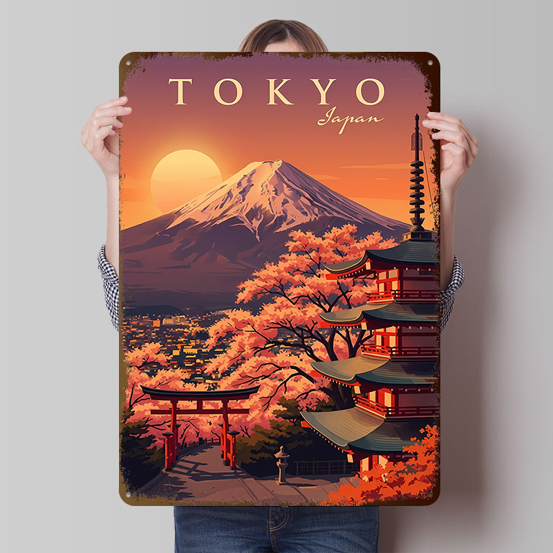 Retro Gaming Tokyo - Tokyo Japonya Vintage Seyahat Metal Posteri