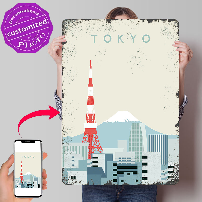 Retro Gaming Tokyo - Tokyo Retro 3D Baskılı Metal Tabelalar