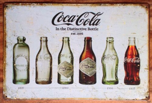 Retro Gaming Pictures - Coke SIGN METAL DUVAR PLAKASI Şişeler