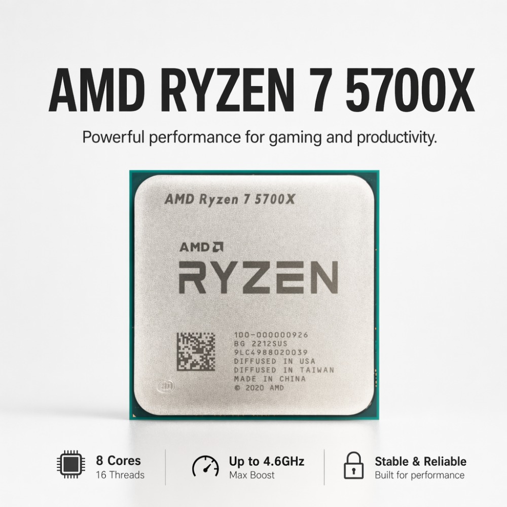 7NM AMD Ryzen 7 5700X AM4 İşle - Amd Cpu Ryzen 7 incelemesi ve fiyatı