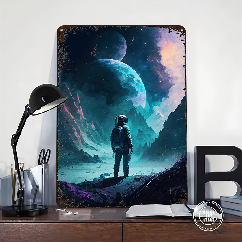 Uzayda Astronot Baskılı Poster - Retro Gaming Space incelemesi ve fiyatı