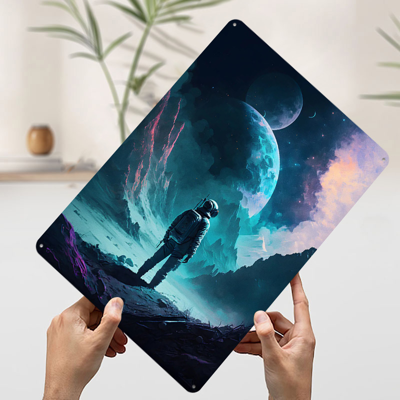 Uzayda Astronot Baskılı Poster - Retro Gaming Space incelemesi ve fiyatı
