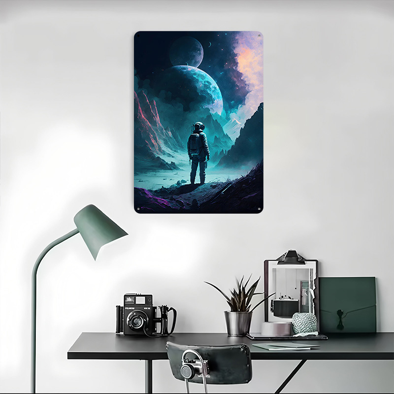 Uzayda Astronot Baskılı Poster - Retro Gaming Space incelemesi ve fiyatı